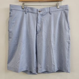 ADIDAS Men's Ultimate 365 Gingham Blue Woven Performance Golf Shorts NEW Size 36
